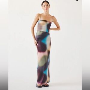 Reformation Frankie Silk Dress